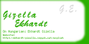 gizella ekhardt business card